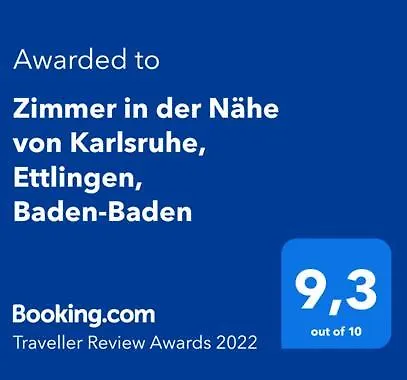 Homestay szállás Ein Und Ein Komfortzimmer In Malsch, Zwischen Karlsruhe, Rastatt Und Baden-baden